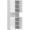 Aosom Virtuvės spintelė 68x34x180 cm Balta MDF