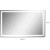 Aosom Vonios kambario veidrodis LED 100x60x3 cm Sidabrinis stiklas