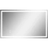 Aosom Vonios kambario veidrodis LED 100x60x3 cm Sidabrinis stiklas