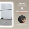 Aosom Vonios veidrodis, 70x90 cm, sidabrinis, LED Bluetooth apsauga nuo rasojimo