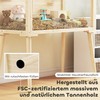 Aosom Žiurkėno narvas, 110x52x101 cm, natūrali mediena, plastikas