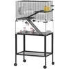 Aosom Žiurkėno narvas, 77x49x130.5 cm, juodas, plienas ir plastikas