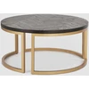 Apvalus kavos staliukas Seville, 90 cm, juoda