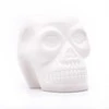 Arbatinės žvakutės lempa, Candle Brothers Skull, 12x12x12.5 cm, balta, keramika
