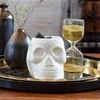 Arbatinės žvakutės lempa, Candle Brothers Skull, 12x12x12.5 cm, balta, keramika