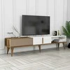 TV staliukas Kalune Design Televizoriaus stovas Milan Alt - Walnut, Baltas