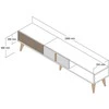 TV staliukas Kalune Design Televizoriaus stovas Milan Alt - Walnut, Baltas