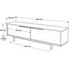 TV staliukas Asir Lentyna, On1-Su, 160x45.1x35.5 cm, Balta.