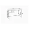 Asir Kalune Design Darbo stalas Kennesaw - Juodas, Oak