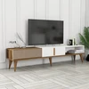 TV staliukas Kalune Design Televizoriaus stovas Milan Alt - Walnut, Baltas