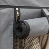 HOMCOM Audinys spinta, spinta su drabužių bėgeliais, 8 lygiai, sulankstoma spinta, sulankstoma spinta miegamajame, prieškambaryje, neaustinis audinys, tamsiai pilka, 125 x 43 x 162,5 cm