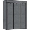 HOMCOM Audinys spinta, spinta su drabužių bėgeliais, 8 lygiai, sulankstoma spinta, sulankstoma spinta miegamajame, prieškambaryje, neaustinis audinys, tamsiai pilka, 125 x 43 x 162,5 cm