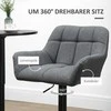 HOMCOM 2 baro kėdžių rinkinys Baro kėdė Reguliuojamo aukščio virtuvės kėdės 360° pasukama kėdė Bistro kėdė su atlošu ir kojų atrama PU danga 57,5x52,5x93-114 cm