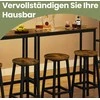 Songmics Vasagle Baro stalas su 2 baro kėdėmis, aukštas stalas su baro kėdėmis, baro stalo ir baro kėdžių rinkinys