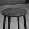 HOMCOM baro stalo ir kėdžių komplektas, 3 dalių baro komplektas, valgomasis stalas su 2 baro kėdėmis, valgomojo komplektas, baro stalas, virtuvės stalas, plienas, baltas, juodas