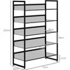 HOMCOM batų lentyna, 5 pakopų batų stovas, batų organizatorius iki 15 porų batų, su rankena prieškambariui, miegamajam, plieno, 72 x 30 x 102 cm, juodas
