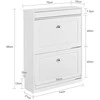 Batai spintelė, SoBuy FSR78-L-W, 75x24x96 cm, Balta