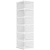 Songmics Batų spintelė, 35.5x25.5x105 cm, Skaidri