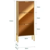 Bataių spintelė, SoBuy FSR181-H-G, 55x24x124 cm
