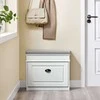 Batų laikymo suoliukas, SoBuy FSR82-K-WG, 61x24x51 cm, smėlio baltumo