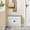 Batų laikymo suoliukas, SoBuy FSR82-K-WG, 61x24x51 cm, smėlio baltumo