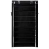 Songmics Batų stovas su dangčiu 88 cm, juodas