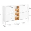 Batus spintelė, SoBuy FSR183-WN, 126x19x85 cm, Balta