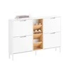 Batus spintelė, SoBuy FSR183-WN, 126x19x85 cm, Balta