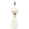 Bazaar Raktų pakabukas, Pompom, 0,04x0,04x0,15 m, Balta