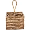 Bazaar Stalo įrankių dėklas 18x18x28 cm rudos spalvos rotangas