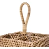 Bazaar Stalo įrankių dėklas 18x18x28 cm rudos spalvos rotangas