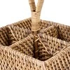Bazaar Stalo įrankių dėklas 18x18x28 cm rudos spalvos rotangas