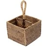 Bazaar Stalo įrankių dėklas, 18x18x29 cm, rudas, rotangas