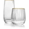 Bazaar Stiklinė 9,2x9,2x10 cm Aukso spalvos Perdirbtas stiklas