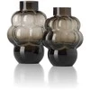 Bazaar Vaza The Grape M 16x16x21.7 cm tamsiai pilka, perdirbtas stiklas