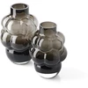 Bazaar Vaza The Grape M 16x16x21.7 cm tamsiai pilka, perdirbtas stiklas