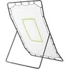 "HOMCOM" beisbolo atmušimo įrenginys "PitchBack", nešiojamasis atmušimo sienelės tinklas su smūgio zona beisbolui, futbolui, metalinis, juodas, 123 x 174 cm