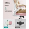 Songmics Ergonomiška biuro kėdė su supimo funkcija pastelinės rožinės spalvos