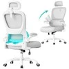 Songmics Ergonomiška biuro kėdė su tinkliniu audiniu ir atlenkiamais porankiais