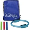 Bluefinity Pilates žiedas su juostomis, 39x37x5.5 cm, mėlynas