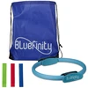 Bluefinity Pilates žiedas su juostomis, 39x37x5.5 cm, mėlynas