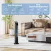 HOMCOM bokštinis ventiliatorius, pastatomas ventiliatorius su 3 režimais, nuotolinio valdymo pulteliu, 50W ventiliatorius su 4H laikmačiu, 75° svyravimu, miegamajam, juodas