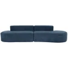C formos sofa, 280 cm, Nua, tamsiai mėlyna
