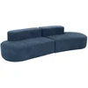 C formos sofa, 280 cm, Nua, tamsiai mėlyna