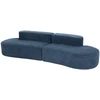 C formos sofa, 280 cm, Nua, tamsiai mėlyna