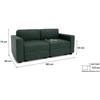 Citysofa 2 vietų modulinė sofa GRACIA - Žalia