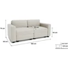 Citysofa 2 vietų modulinė sofa GRACIA - Kreminė smėlio