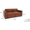 Citysofa 2 vietų modulinė sofa GRACIA - Terakota
