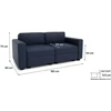 Citysofa 2 vietų modulinė sofa GRACIA - Tamsiai mėlyna