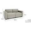 Citysofa 2 vietų modulinė sofa GRACIA - Smėlio pilka